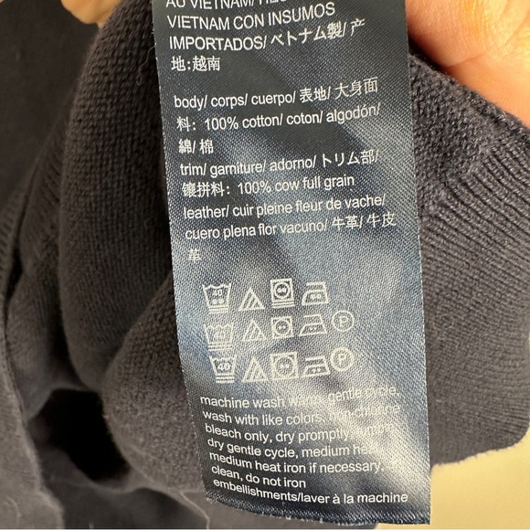 Tommy Hilfiger Men’s 1/4 Zip Pullover Large Navy Sweater Sweatshirt Cotton - Picture 3 of 4